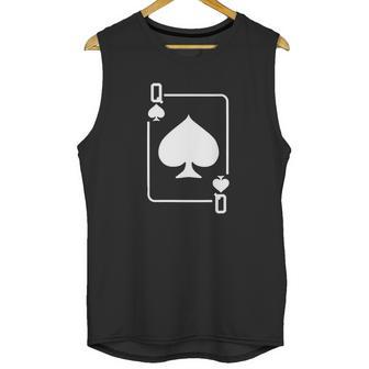 Queen Of Spades Playing Card Unisex Tank Top | Favorety DE