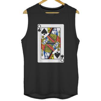 Queen Of Spades Playing Card Unisex Tank Top | Favorety DE