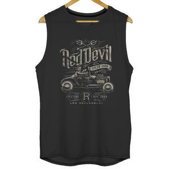 Red Devil Clothing Speed Shop Unisex Tank Top | Favorety