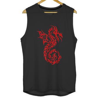 Red Dragon Chinese Firedrake Art Unisex Tank Top | Favorety