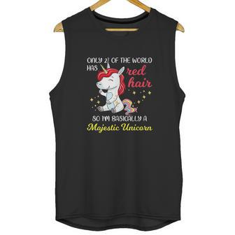 Red Hair Majestic Unicorn Funny Ginger Head Pride Unisex Tank Top | Favorety AU