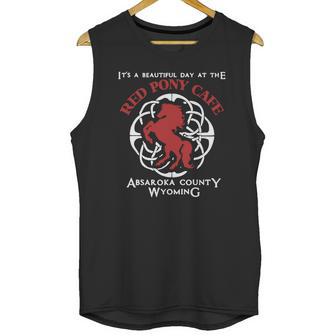 Red Pony Cafe Absaroka County Wyoming T-Shirt Unisex Tank Top | Favorety