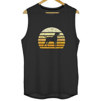 Redbone Coonhound Dog Silhouette Vintage Retro Unisex Tank Top | Favorety UK