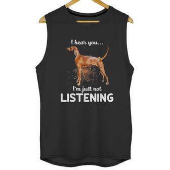 Redbone Coonhound I Hear You Not Listening Unisex Tank Top | Favorety UK