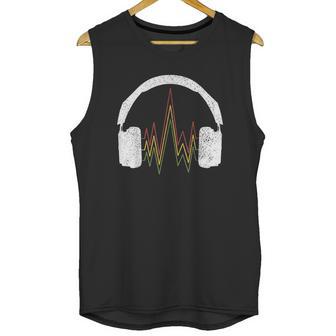 Reggae Music Headphones Rastafari Rasta Gift Unisex Tank Top | Favorety UK