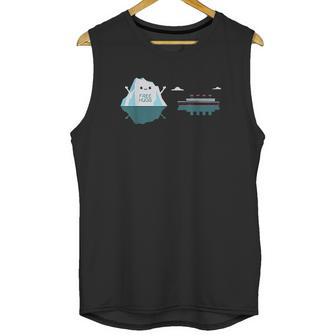 Retro Funny Iceberg Free Hug Unisex Tank Top | Favorety