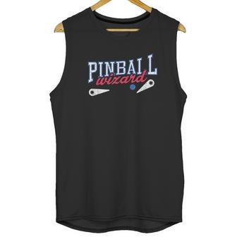 Retro Pinball Wizard Print Arcade Game Lover Unisex Tank Top | Favorety AU