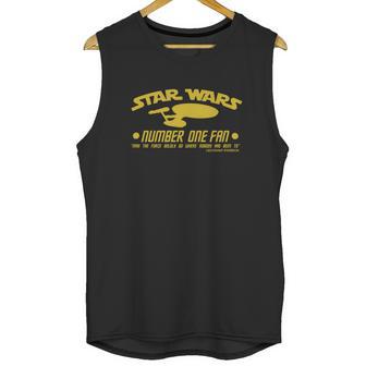 Retro Graphic Star Wars Number One Fan Unisex Tank Top | Favorety