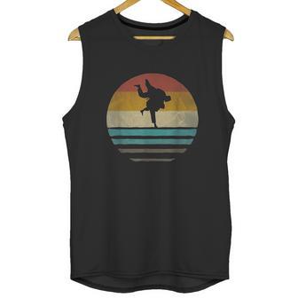 Retro Vintage Sunset Jiu Jitsu Silhouette Cute Funny Gift Unisex Tank Top | Favorety UK