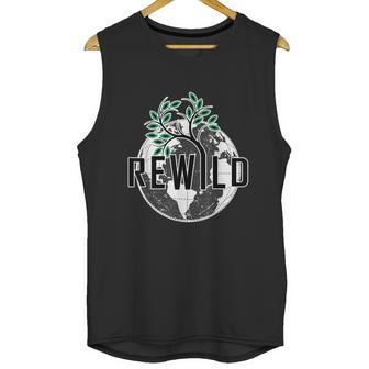 Rewild David Attenborough Save Earth Environmental Gifts Graphic Design Printed Casual Daily Basic Unisex Tank Top | Favorety CA