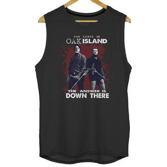 Rick Lagina Robert Clotworthy The Curse Of Oak Island Answer Is Down There Shirt Unisex Tank Top | Favorety CA