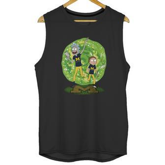 Rick And Morty Michigan Wolverines Football Unisex Tank Top | Favorety UK