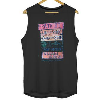 River Life Sign Smiling Sky Blue Unisex Tank Top | Favorety CA