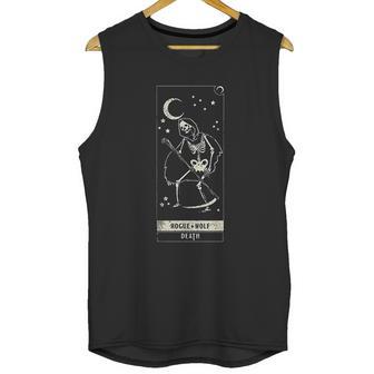 Rogue Wolf Death Retro Dark Symbol Ghoulish Goth Lover Gift Unisex Tank Top | Favorety