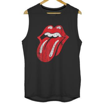 Rolling Stones Official Distressed Tongue Unisex Tank Top | Favorety