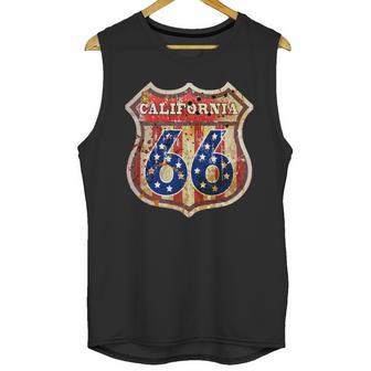 Route 66 California Graphic Design Printed Casual Daily Basic Unisex Tank Top | Favorety