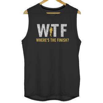 Running Girl Wtf Wheres The Finish Unisex Tank Top | Favorety UK