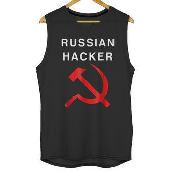 Russian Hacker Hammer And Sickle Funny Unisex Tank Top | Favorety AU