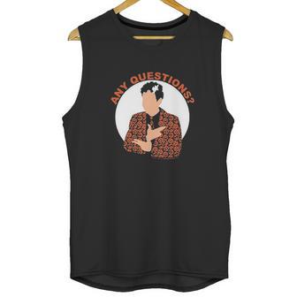 Saturday Night Live David S Pumpkins Any Questions Black Unisex Tank Top | Favorety UK