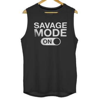 Savage Mode On Black And White Men Unisex Tank Top | Favorety