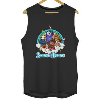 Scary Care Scare Bears Funny Halloween Horror Faces Custom Graphic Design Printed Casual Daily Basic Unisex Tank Top | Favorety AU