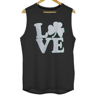 Shamrock Love Funny St Pats Paddy Patrick Pattys Green Heart Cute Unisex Tank Top | Favorety CA