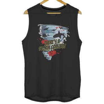 Shark Tornado - Shark Cult Movie - Shark Attack - Shark Tornado Horror Movie Parody - Storms Coming Unisex Tank Top | Favorety AU