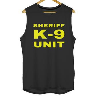 Sheriff K9 Unit Front And Back Print K9 Police Dog Handler Graphic Design Printed Casual Daily Basic Unisex Tank Top | Favorety AU