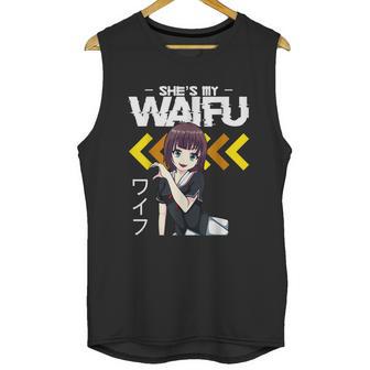 Shes My Waifu Hes My Senpai Anime Manga Couples Romantic Graphic Design Printed Casual Daily Basic Unisex Tank Top | Favorety