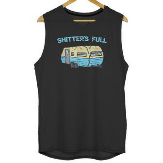 Shitters Full Funny Camping Van Camper Trailer Camp Unisex Tank Top | Favorety AU