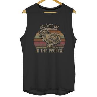 Shoot Em’ In The Pecker Turkey Hunting Unisex Tank Top | Favorety