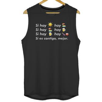 Si Hay Playa Hay Alcohol Unisex Tank Top | Favorety DE