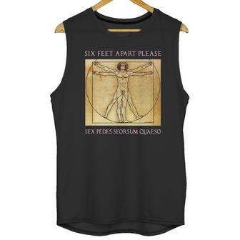 Six Feet Apart Social Distancing Unisex Tank Top | Favorety DE