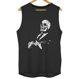 Skeleton Banjo Player Graphic Unisex Tank Top | Favorety CA