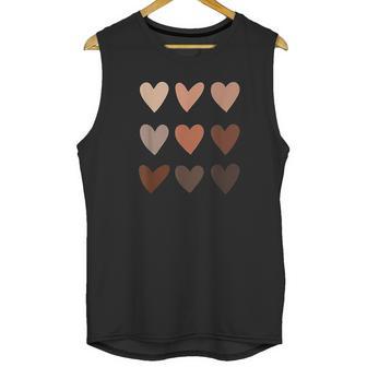 Skin Tone Hearts Black History Month No Skin Tone Melanin Unisex Tank Top | Favorety UK