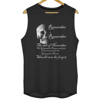 Skull 5Th Of November Guy Fawkes Quote Unisex Tank Top | Favorety