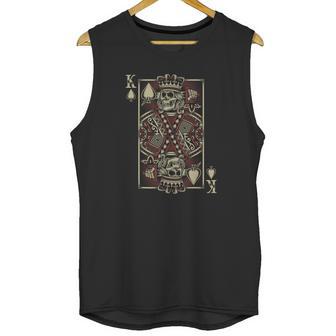 Skull Motorcycle Shirt Biker King Of Spades Card Game Poker Unisex Tank Top | Favorety AU