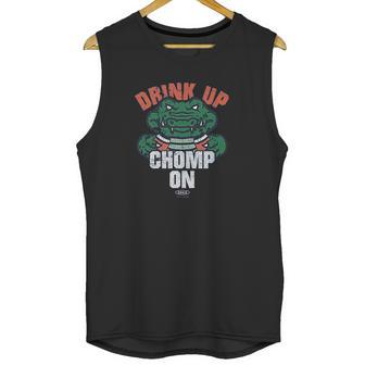 Smack Apparel Florida Football Fans Drink Up Chomp On Unisex Tank Top | Favorety