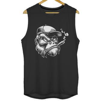 Smoking Gorilla Monkey Cigar Unisex Tank Top | Favorety AU