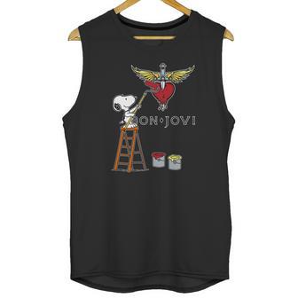 Snoopy Bon Jovi Unisex Tank Top | Favorety UK