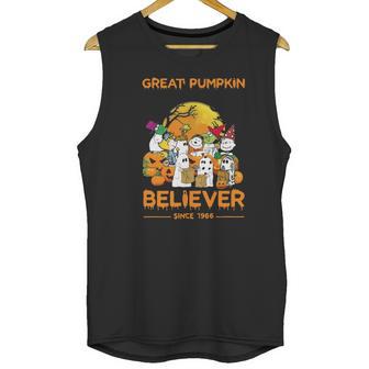 Snoopy Brown’S Ghost Great Pumpkin Believer Since 1966 Shirt Unisex Tank Top | Favorety AU