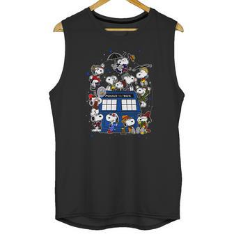 Snoopy Of Doctor Police Box Unisex Tank Top | Favorety