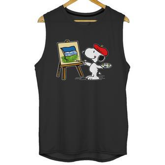 Snoopy Drawing Hertha Bsc Unisex Tank Top | Favorety