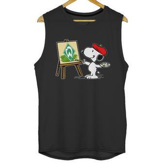 Snoopy Drawing Werder Bremen Unisex Tank Top | Favorety UK