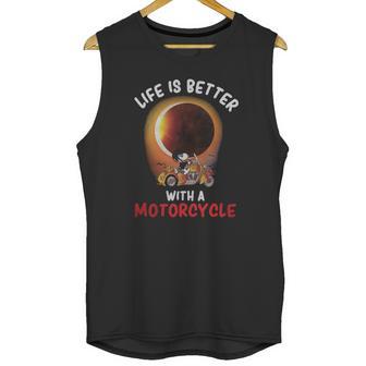 Snoopy With Motorcycle Unisex Tank Top | Favorety AU