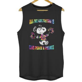 Snoopy All We Are Saying Is Give Peace A Chance Unisex Tank Top | Favorety DE