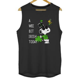 Snoopy A Wee Bit Irish Today Shamrock St Patrick’S Day Shirt Unisex Tank Top | Favorety AU