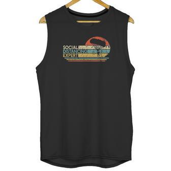 Social Distancing Expert Skydiving Vintage Sky Diver Gift Unisex Tank Top | Favorety DE