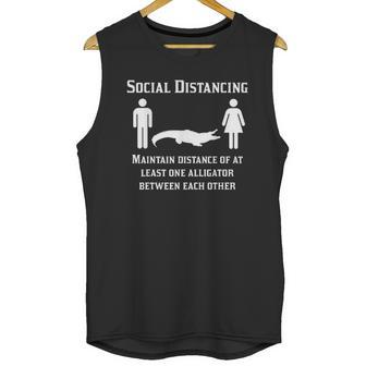 Social Distancing Stay 6 Feet Away Alligator Introvert Gift Unisex Tank Top | Favorety CA