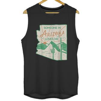 Someone In Arizona Loves Me Vintage Retro State Badge Gift Unisex Tank Top | Favorety AU